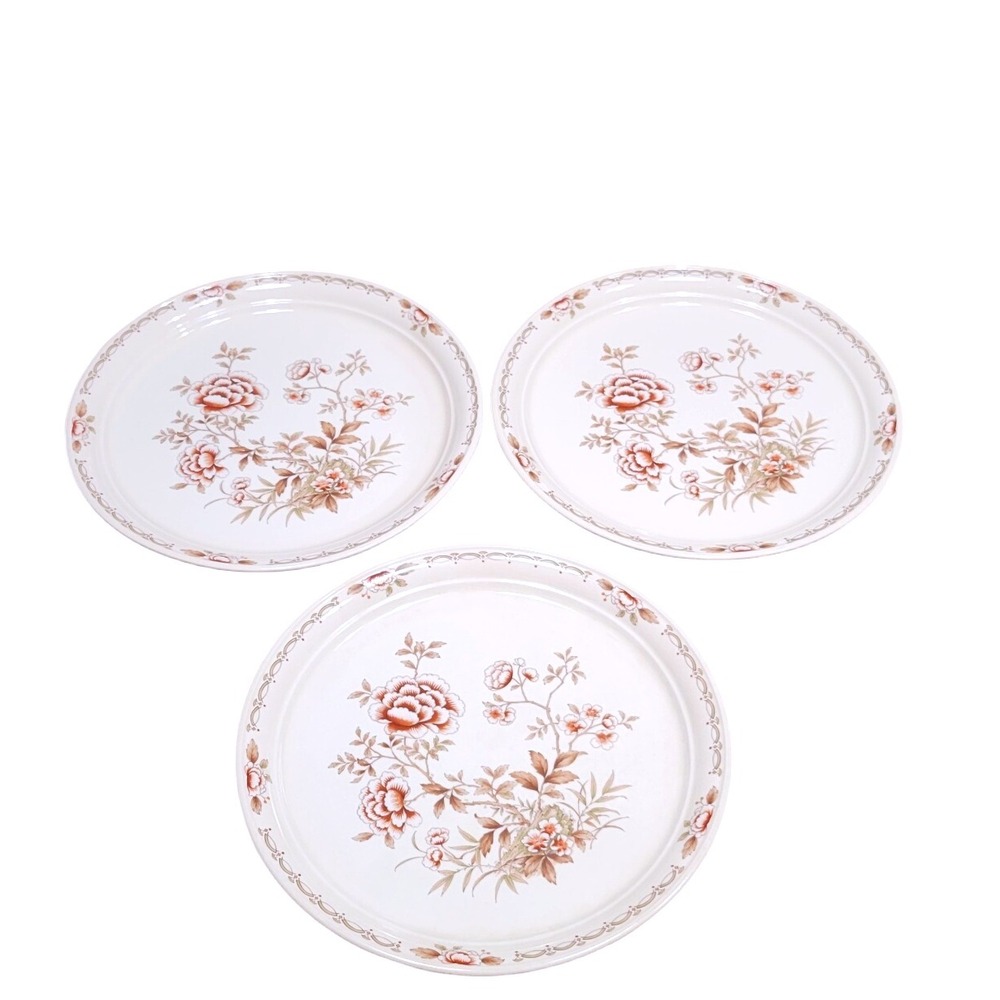 Set of 3 Vintage Noritake Oriental Dream Floral Dinner Plates Countryside Charm